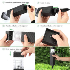6 Pack Outdoor Solar Pathway Lights Walkway Solar Garden Lights Solar Landscape Lights Outdoor Yard Lighting