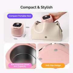 Melodysusie Ultrasonic Cleaner with Sterilization, 2-In-1 Machine for Manicure, Home & Salon