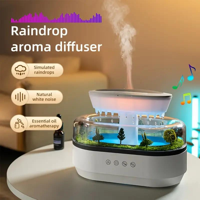 Homebetta Mini Landscape Aromatherapy Humidifier – Quiet Mist Diffuser with Night Light & Touch Control – Aesthetic Gift for Bedroom, Office, or Holiday Decor