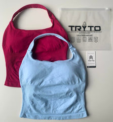 TRYTO Impact Halter Top Sports Yoga Tanks Women Workout Fitness Gym Outdoor Running Tank Tops