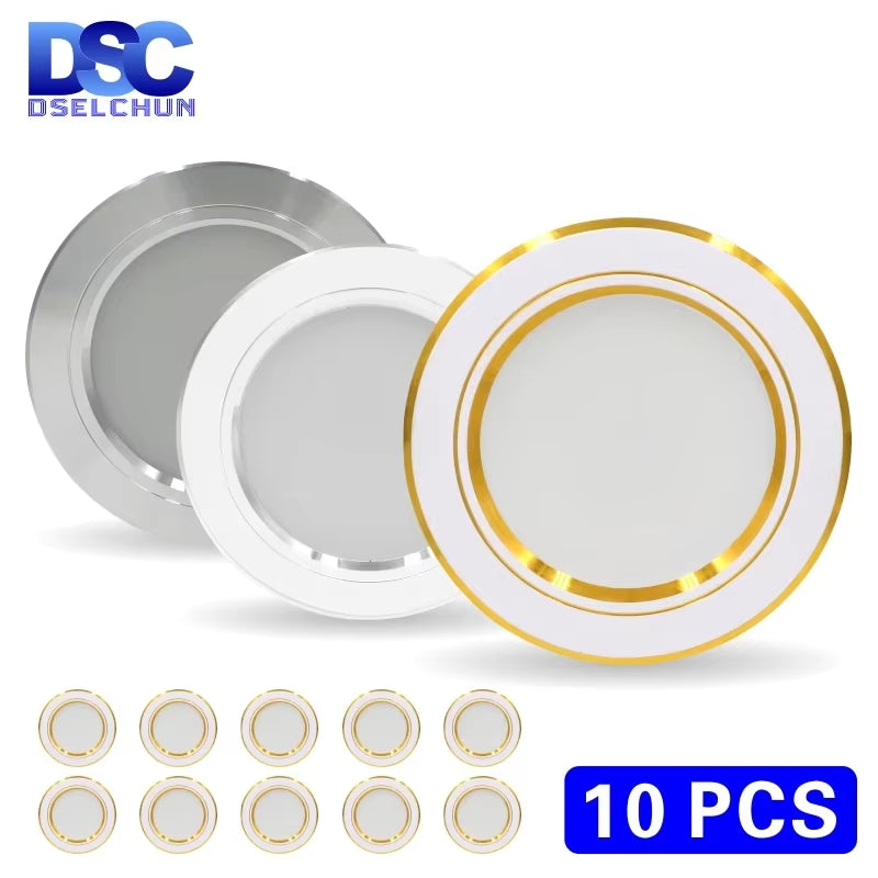 10Pcs/Lot Led Downlight 220V Ceiling Light 5W 9W 12W Recessed down Light round Led Panel Light 15W 18W Spotlight Indoor Lighting