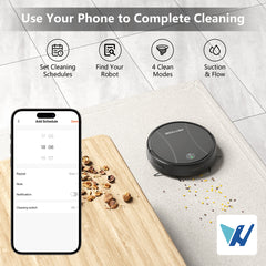 Robot Vacuum and Mop Combo, Vacuum Cleaner with 3000Pa Suction, 4400Mah Battery, App/Remote/Voice Control,Ideal for Pet Hair C2
