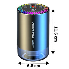 Smart Car Aromatherapy Diffuser 50ML Air Freshener with Starry Sky Effect 2025 Thanksgiving Gift 6.8X6.8X11.6Cm Solid Design Romantic Ambient Light Auto Start Stop Atomizing Fragrance Spray