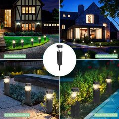 6 Pack Outdoor Solar Pathway Lights Walkway Solar Garden Lights Solar Landscape Lights Outdoor Yard Lighting