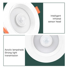 LED Downlights PIR Motion Sensor down Light 5W 10W 15W 20W Recessed Ceiling Light Cold White Night Lamp LED Spotlight Downlight