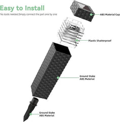 6 Pack Outdoor Solar Pathway Lights Walkway Solar Garden Lights Solar Landscape Lights Outdoor Yard Lighting
