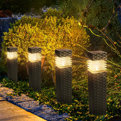 6 Pack Outdoor Solar Pathway Lights Walkway Solar Garden Lights Solar Landscape Lights Outdoor Yard Lighting