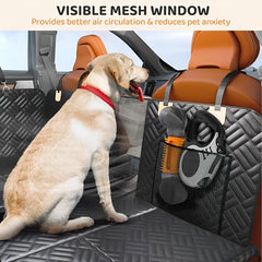 Back Seat Extender for Dogs,Holds 420Lbs,Waterproof Dog Car Seat Cover for Back Seat with Hard Bottom,2025 Upgraded Material Dog Hammock for Car,Easy to Use and Clean Protector