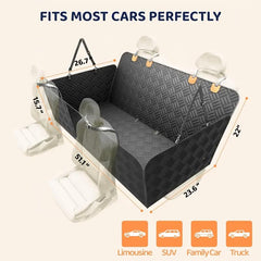 Back Seat Extender for Dogs,Holds 420Lbs,Waterproof Dog Car Seat Cover for Back Seat with Hard Bottom,2025 Upgraded Material Dog Hammock for Car,Easy to Use and Clean Protector