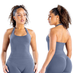TRYTO Impact Halter Top Sports Yoga Tanks Women Workout Fitness Gym Outdoor Running Tank Tops