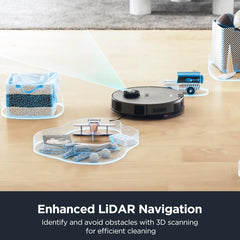 EUREKA E10s Robot Vacuum and Mop Combo, Bagless Self-Emptying Station, 4000pa Suction&Auto Lifting Mop, 45-Day Capacity, , Smart LiDAR Navigation For Carpet, Hard Floors, Pet Hair, App Controlled