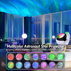 Rossetta Astronaut Galaxy Projector,Space Projector with Cozy Lighting for Bedroom,Star Projector Lamp with Timer and Remote,Kids Adults Room Decor