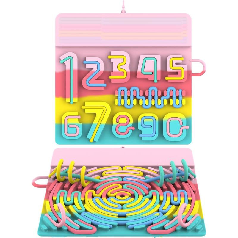 Extra Large Sensory Activity Board, Sensory Fidget Toys for Kids & Adults, Calming Sensory Toys for Autism, ADHD, Anxiety, Stress | Kids Airplane Travel Essentials | Storage Bag & 28 Strings