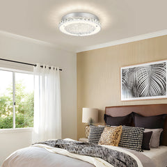 LED Kitchen Light Fixture for Ceiling Light Fixture,11 Inch Crystal Ceiling Light for Bathroom Hallway Living Room Dimmable 4000K Super Bright