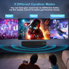 Sound Bar for TV, 100W Soundbar with Dolby Digital, HDMI, Bluetooth 5.3