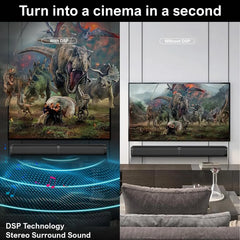 2 in 1 Separable Sound Bars for TV, Bluetooth 5.0 Surround Sound System for TV Wireless Connect, 37 Inch Soundbar for Home Theater, Arc/Optical/Usb Cables & Remote TV Speakers, Wall Mountable