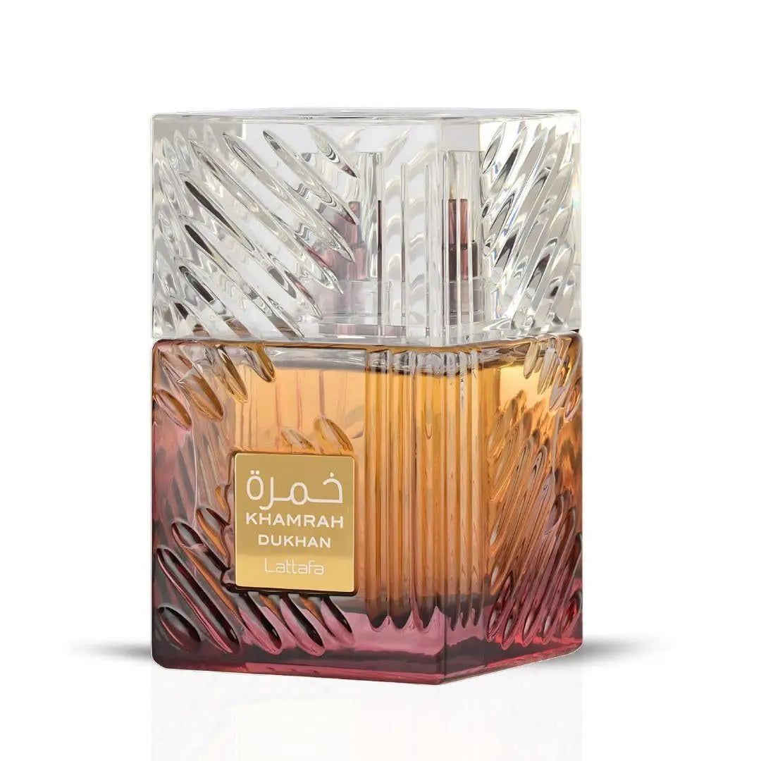 Khamrah Dukhan Eau De Parfum Spray 100ML (3.4 OZ) by Lattafa -New--Best Gift