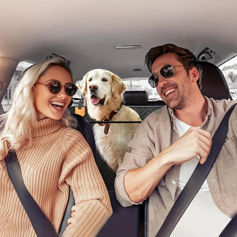 Back Seat Extender for Dogs,Holds 420Lbs,Waterproof Dog Car Seat Cover for Back Seat with Hard Bottom,2025 Upgraded Material Dog Hammock for Car,Easy to Use and Clean Protector