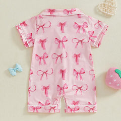 Infant Summer Pajamas for Newborns - Button Down Romper Sleepwear for Boys and Girls